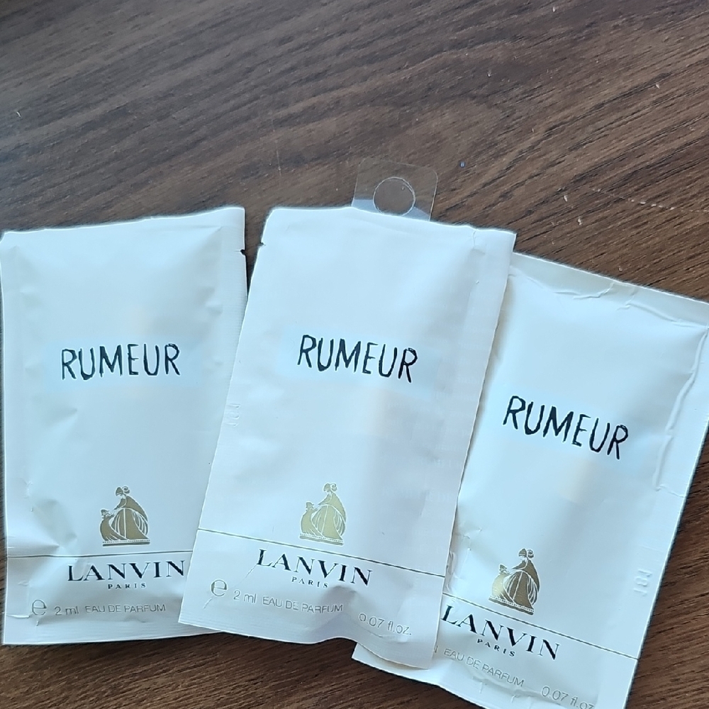 New Lanvin Rumeur Eau De Parfum Perfume Sample Spray Vials 0.07 Fl oz Each X 3
